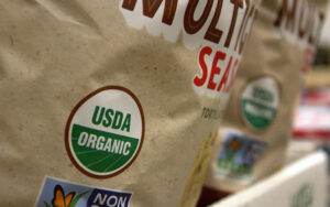 bag of chips with a USDA Organic label on it